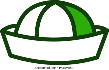 Sailor hat, illustration, on a white background.