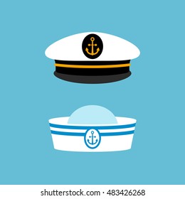 Sailor hat set, marine captain clothing