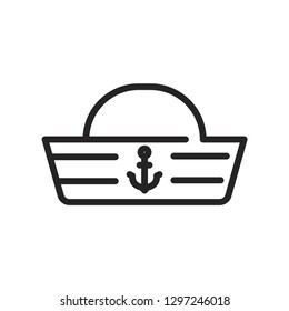Sailor Hat vector icon
