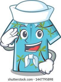 Sailor hawaiian shirt in the mascot shape