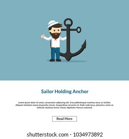 Sailor Holding Anchor Information