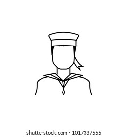 sailor icon. Avatar element of professions for mobile concept and web apps. Thin line  icon for website design and development, app development. Premium icon on white background