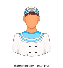 Sailor icon in cartoon style on a white background