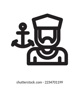 sailor icon or logo isolated sign symbol vector illustration - high quality black style vector icons
