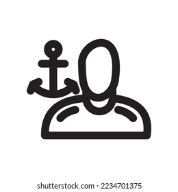sailor icon or logo isolated sign symbol vector illustration - high quality black style vector icons

