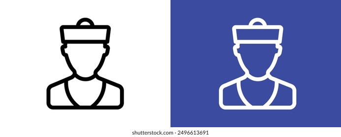 Sailor icon logo sign set vector outline