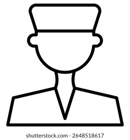 Ícone de marinheiro Contornar marca de logotipo isolada