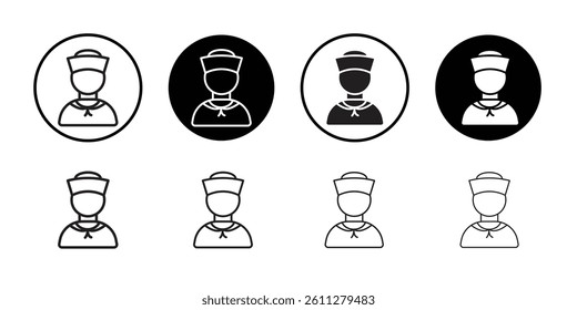 Sailor icon Thin line art collection