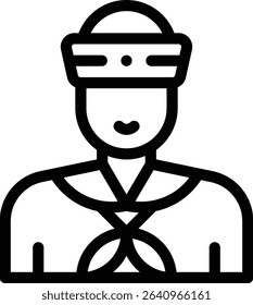 sailor icon. Thin Linear Style Design Isolated On White Background