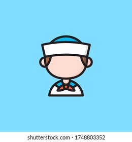 sailor icon vector graphic for any business