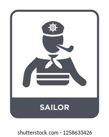 sailor icon vector on white background, sailor trendy filled icons from Nautical collection, sailor simple element illustration