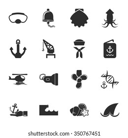 Sailor icons set. 