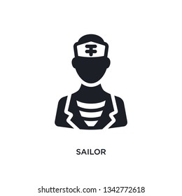 sailor isolated icon. simple element illustration from nautical concept icons. sailor editable logo sign symbol design on white background. can be use for web and mobile