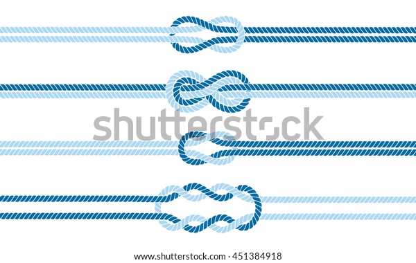 Sailor knot\
dividers set. Nautical rope infinity sign. Rope border. Tying the\
knot. Graphic design element for wedding invitations, baby shower,\
birthday card, scrapbooking, logo\
etc