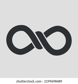 Sailor knot sign. Infinity knot silhouette. Vector illustration