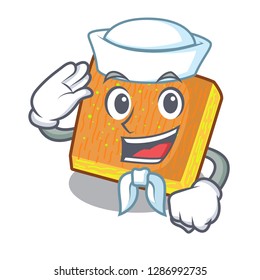 Sailor kunafa ready served on cartoon plate