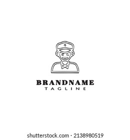 sailor logo cartoon design template icon modern vector illustration