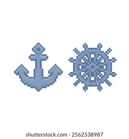 sailor logo icon pixel art