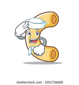 Sailor macaroni character cartoon style