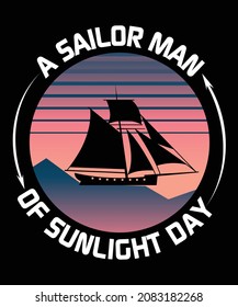 a sailor man of sunlight day t-shirt design for sunlight t-shirt lovers