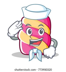 Sailor marshmallow character cartoon style