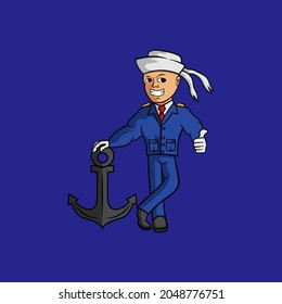 Sailor Mascot Design, Vector Illustration, Character Design