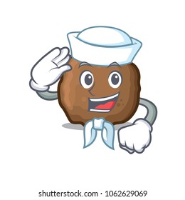 Sailor meatball character cartoon style