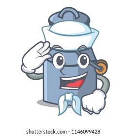 Sailor milk can character cartoon