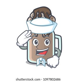 Sailor milkshake character cartoon style