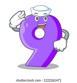 Sailor mock interior font number on cartoon