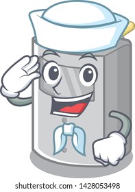 Sailor motion sensor attached to cartoon wall