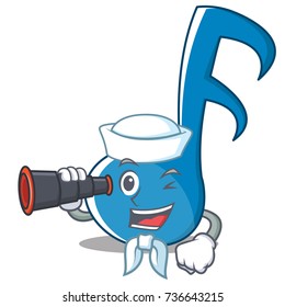 Sailor Music Note Character Cartoon
