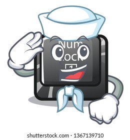 Sailor num lock isolated with the character