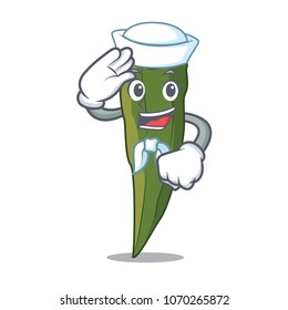 Sailor okra character cartoon style