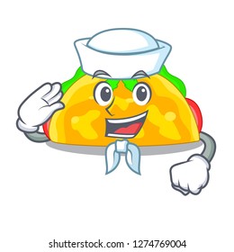 Sailor omelatte served on wooden cartoon plate