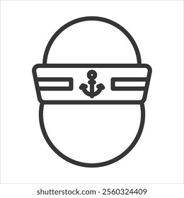 Sailor Outline Icon Vector Illustration