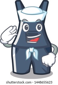 Sailor overalls isolated with in the mascot