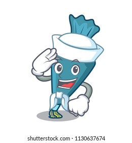 Sailor pastrybag character cartoon style vector illustration