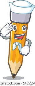 Sailor pencil cartoon above the a notebooks