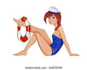 Sailor pin up girl