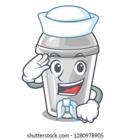 Sailor plastic cup in the cartoon form