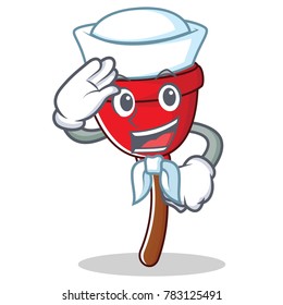 Sailor plunger character cartoon style