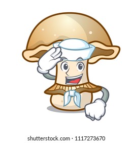 Sailor portobello mushroom character cartoon