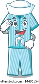 Sailor pyjamas isolated on in the character