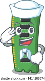 Sailor RAM memory card isolated in cartoon