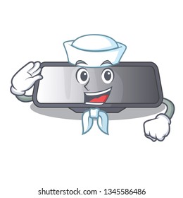 Sailor rear view mirror isolated with mascot