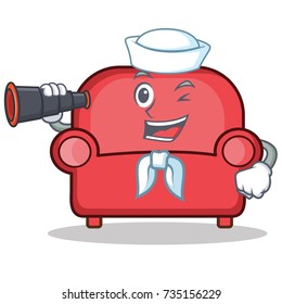 Sailor red sofa character cartoon