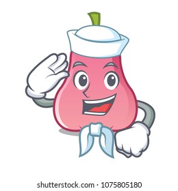 Sailor rose apple character cartoon