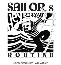 Sailor routine b / w