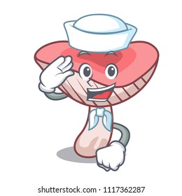 Sailor russule mushroom character cartoon